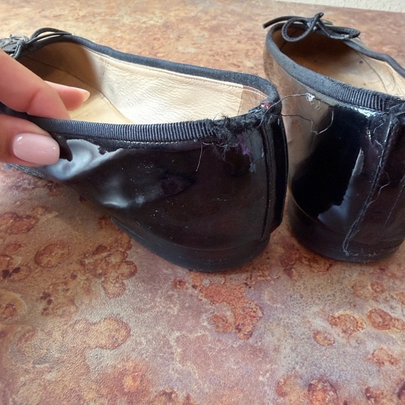 Chanel Black Patent Leather Ballet Flats with Bow 38 - Picture 10 of 15